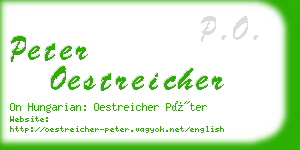 peter oestreicher business card